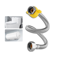 Tuyau de douche flexible tressé en acier inoxydable moderne, anti-explosion, argent/couleur personnalisée, garantie 1 an, pour salle de bain et hôtel