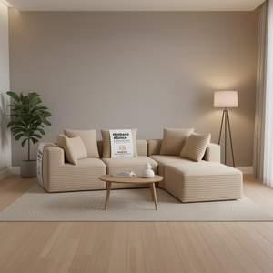 Sofá Seccional Modular Miebaca Alirice Cloud Beige de 3 Plazas, Asiento Profundo, Sin Necesidad de Ensamblaje, Diseño Moderno para Sala de Estar - Product Image 2