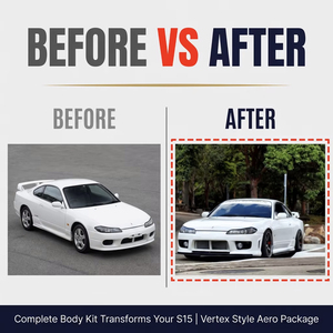 Kit carrosserie complet PP pour <span class=keywords><strong>Nissan</strong></span> <span class=keywords><strong>Silvia</strong></span> S15, style Vertex, pare-chocs avant aérodynamique, jupes latérales avec caches de phares antibrouillard, kit carrosserie pour <span class=keywords><strong>Silvia</strong></span> S15 - Product Image 4