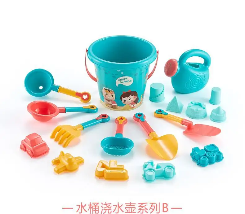 Summer plastic kid beach sand toys set