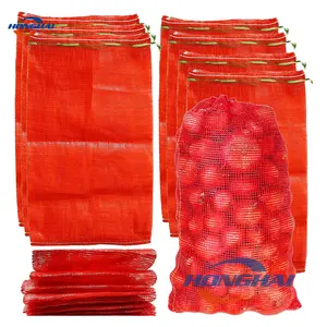 Tas jaring produksi dapat digunakan kembali tas jaring untuk belanja, tas jaring jaring untuk kemasan kentang sayuran buah, tas jaring bawang merah