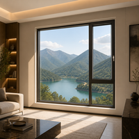 Ventanas Abatibles de Aluminio con Recubrimiento Low-E de Ahorro Energético Jouge, con Separador de Aislamiento Térmico Warm Edge, Perfil 6060-T66 para Casa Moderna
