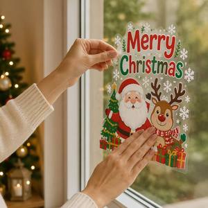 Adesivi Statici <span class=keywords><strong>per</strong></span> Finestre di Alta Qualità Personalizzati <span class=keywords><strong>per</strong></span> Natale e Vigilia, Decorazioni <span class=keywords><strong>per</strong></span> Vetrine di Negozi - Product Image 6