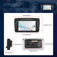 Radio de coche Podofo para mercedes-benz CLK/W209, clase C/W203 SLK/W170, 7 pulgadas, Android, 2 + 64, inalámbrico, Carplay/Android Auto, GPS/WiFi