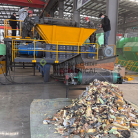 Broyeur industriel à double arbre pour déchets plastiques, câbles de cuivre, ferraille, déchets électroniques
