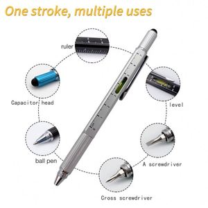 6-In-1 Multi-Functional Heavy Metal Ballpoint <b>Pen</b> With Universal for Home Use Gift Giving Custom Ps-20250902-<b>4</b> 1.0Mm Tip - Product Image 2