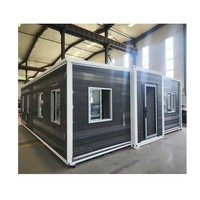 Maison conteneur extensible 20ft 40ft, préfabriquée, pliable, modulaire, unité de logement compacte, structure en acier pour camping, complexe hôtelier, bureau