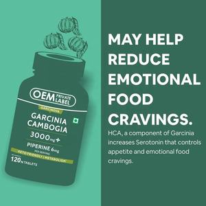 ओएम गार्सिनिया कैंबोगिया वजन घटाने गार्सिनिया कैंबोगिया 3000 मिलीग्राम 60% एचका कैल्शियम, पोटेशियम और क्रोमियम गार्सिनिया कैंबोगिया कैप्सूल - Product Image 5
