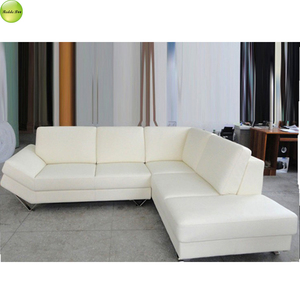 Sofá Esquinero de Cuero Blanco de Lujo, Moderno, en India, Juego de Sofás de Madera, Sofás Seccionales para Interiores, Muebles para Sala de Estar/Apartamento - Product Image 6