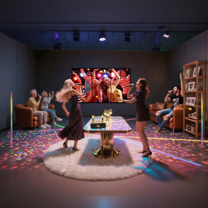 Hệ thống âm thanh vòm không dây rạp hát tại nhà với màn hình <span class=keywords><strong>LCD</strong></span> quảng cáo Màn hình <span class=keywords><strong>LCD</strong></span> hiển thị loa siêu trầm ôm danh mục sản phẩm - Product Image 1