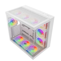 Boîtier de jeu pour ordinateur de bureau JNP-C708 populaire en blanc ATX/MATX, boîtier de tour pour PC de jeu