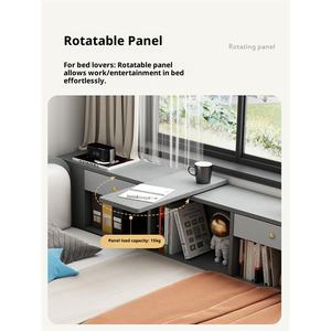 Letto Singolo Moderno e Semplice da 1,<span class=keywords><strong>2</strong></span> Metri con Contenitore, Letto a Nuvola per Piccola Famiglia, in Legno Massello <span class=keywords><strong>Salvaspazio</strong></span> - Product Image 5