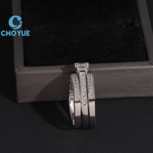 High-quality Trendy Classic Moissanite Engagement <b>Ring</b> Fine Luxury Jewelry <b>Couple</b> Wedding <b>Rings</b> for Girls Men Women Gift - Product Image 2