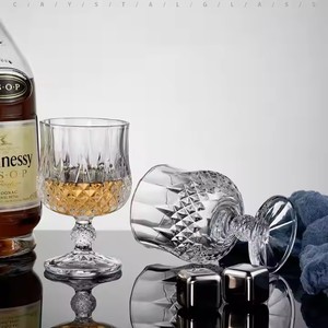 Rétro Diamant Forme Cristal Clair Verrerie Flûtes Gobelets Verres À Vin Blanc Verre À Vin Tasse pour Vin Rouge Champagne Brandy Shot - Product Image 4