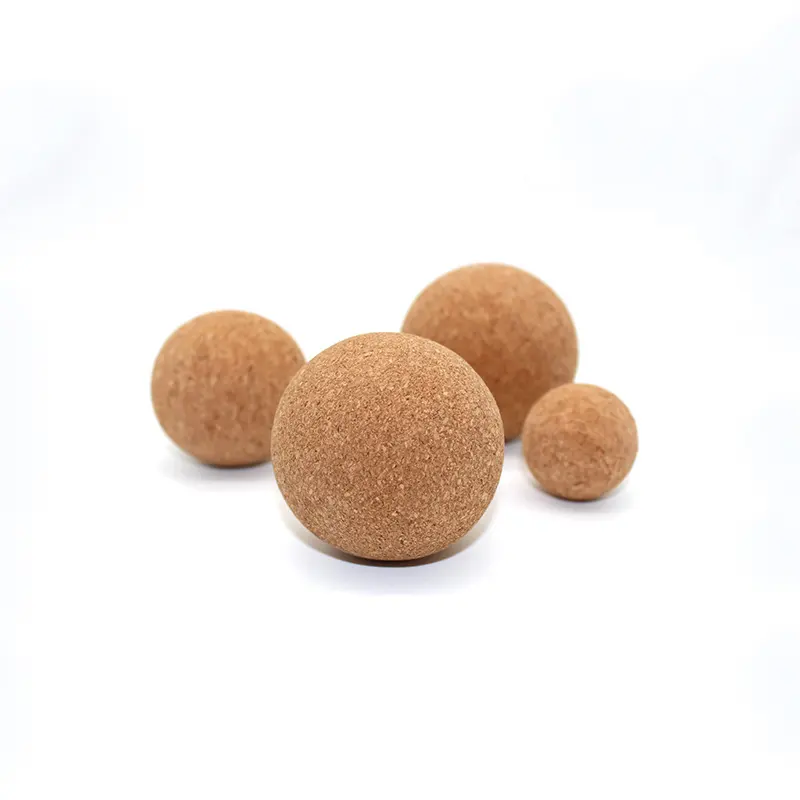 Custom supplier wholesale sports fitness workout high density eco friendly yoga exercise natural wooden cork massage balls