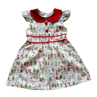 Usine en gros 100% coton enfants été motif fleurs florales petites filles robes sans manches