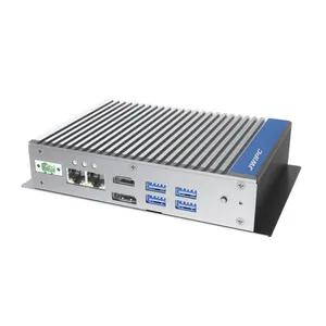 Jwipc caixa embutida, 4 rs232/422/485 com 4k tela dupla 2.5gb ethernet industrial mini pc dual lan sem ventilador computador