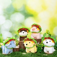 Porte-clés en peluche animalier Hamburger, mini chien, cochon, éléphant, husky, breloque de sac à dos en peluche, cadeau pour enfants, vente en gros, pendentif de sac personnalisé, décoration