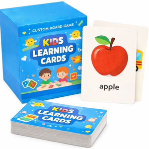 Jeu de société éducatif OEM pour l'apprentissage des mots, cartes flash en papier pour la lecture, l'écriture, l'orthographe et le développement cognitif des enfants - Product Image 1