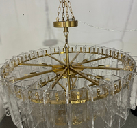 Design personnalisé américain moderne plafonnier suspendu lumières d'intérieur salon lustres verre cristal lustre