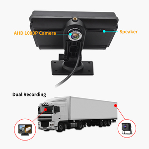 7 "ống kính kép xe tải DVR màn hình lái xe ghi âm 1080p phía trước và phía sau ghi âm kép AHD tầm nhìn ban đêm đảo chiều máy ảnh 15m cáp - Product Image 1