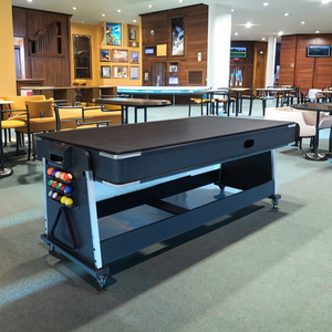 Meja biliar hoki es Ping-Pong 3-in-1, bantalan standar komersial rumah MDF, Meja permainan plastik 3-in-1 - Product Image 5