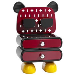 Cartoon Desktop Storage Box With Drawers Multi Functional Cosmetic Organizer Pegboard Stationery Holder - Product Image 2