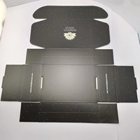 Boîtes d'expédition en papier noir avec logo personnalisé Boîtes en carton ondulé pour petites entreprises Boîtes d'emballage cadeau Conteneur en carton