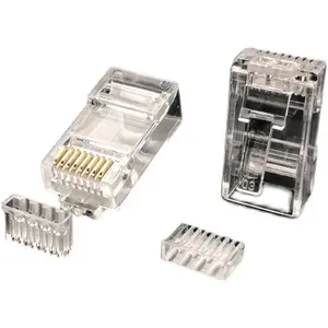 Accessoires de câble UTP cat6 prise modulaire, réseau Gigabit non blindé 8P8C prise RJ45 deux ensembles