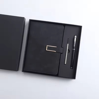 Carnet portable A5 en cuir PU de luxe et ensemble stylo écologiques avec logo personnalisable pour cadeaux d'entreprise. Cadeau d'affaires.