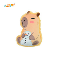 Famipet Fabricant En Gros Hiver Thème Mignon Capibara Conception Doux En Peluche Crinkle Pet Squeak Jouet En Peluche Grinçant Chien Jouet Ensemble