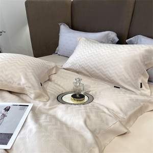 Bán Sỉ Bộ Ga Trải Giường <span class=keywords><strong>Tencel</strong></span> Màu Trơn Sang Trọng Bộ Chăn Ga Cỡ King Bộ Ga Giường Khách Sạn - Product Image 3