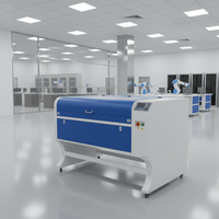 Máquina de Corte y Grabado Láser CO2 de 1000x600 mm, 100-130 W, Refrigerada por Agua, Ruida DXF/DST, para Piedra, Madera, Papel, Contrachapado, Vidrio, Cristal