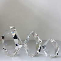 Cube de cristal transparent K9 vierge de différentes tailles, coupe diamant, pour gravure laser 2D et 3D