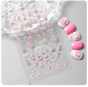 Pegatinas de Uñas Florales en Relieve 5D, Calcomanías de Arte de Uñas con Flores de Colores, Decoraciones Frescas para Manicura - Product Image 5