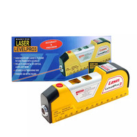 Niveau laser vert multifonctionnel DIY pour la maison, infrarouge, lignes croisées et angle droit, avec ruban à mesurer, haute précision, Zhejiang