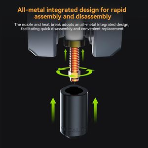 Kit de Boquillas Metálicas Creality Unicorn K2P 0.4 0.6 0.8mm de Cambio Rápido para Impresora 3D - Product Image 2