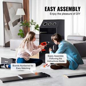 DB Wholesale Unité de station d'organisation de salon pour les professionnels de la coiffure 3 supports de sèche-cheveux et espaces de rangement Armoires à outils - Product Image 6