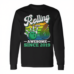 T-shirt à manches longues pour garçons de 6 ans, pour les 6e anniversaires, depuis 2019 - Product Image 2