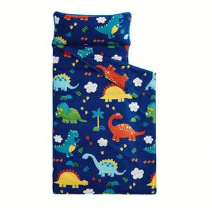 Tapis de sieste pour tout-petits épaissi avec oreiller amovible et couverture en minky, tapis de sieste pour la maternelle enroulable - Product Image 2