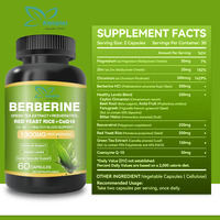 Capsules de berbérine en marque propre, soutien à la santé intestinale, équilibre du métabolisme, stimulant de l'immunité, compléments alimentaires pour la santé
