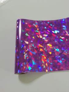 لفائف رقائق معدنية للطباعة بتقنية النقل الحراري، مصنوعة من البولي إيثيلين تيريفثالات الهولوغرافي، بألوان ذهبية وردية مكسورة، مقاس 8 سم × 120 م / 64 سم × 120 م - Product Image 5