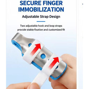 Attelle de <span class=keywords><strong>doigt</strong></span> médicale en aluminium JIAYAO TY-912 7g, moulable, immobilisateur de fracture, doublure en éponge respirante et légère, pour phalanges distales et intermédiaires - Product Image 1