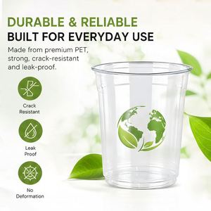 Venta al por mayor de fábrica: Vaso desechable de PET de pared simple de 700ml (24oz) de grado alimenticio para bebidas frías, té boba, café helado, con logotipo personalizado OEM - Product Image 4