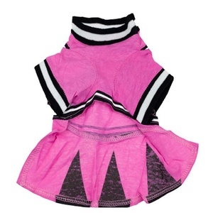 100% di cotone Cheerleaders <span class=keywords><strong>vestiti</strong></span> di cane signora rosa fantasia <span class=keywords><strong>per</strong></span> piccoli <span class=keywords><strong>animali</strong></span> modello di stampa <span class=keywords><strong>per</strong></span> le stagioni estive e primaverili - Product Image 3