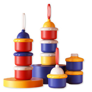 Boîte de distribution de <span class=keywords><strong>lait</strong></span> en <span class=keywords><strong>poudre</strong></span> pour bébé en PP empilable à trois couches Poignée Compartiments indépendants Design simplifié 0-12 mois Sans BPA - Product Image 1