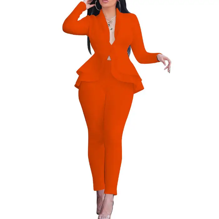 Designer Two Pieces Style Pant Sets Women Suits Office Ladies Blazer Suits For Women