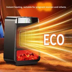 חוצה גבולות חדש 3d דינמי 3D להבה 500w אווירה ניידת חיסכון באנרגיה-ptc חימום מהיר שקט ביתי חשמלי - Product Image 5