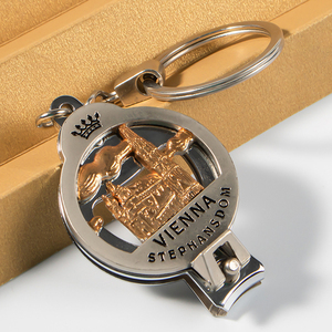 Personnalisable Métal <span class=keywords><strong>Vienne</strong></span> Bâtiment Peinture Porte-clés avec Coupe-Ongles Caractéristiques Logo Personnalisé - Product Image 6
