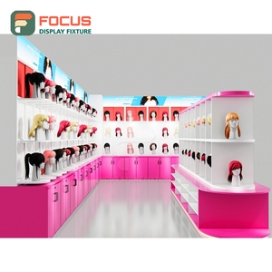 Vitrine de Luxe pour Perruques avec Porte en Verre, Éclairage et Tiroir Intégré, Étagère de Présentation pour Magasin - Product Image 4